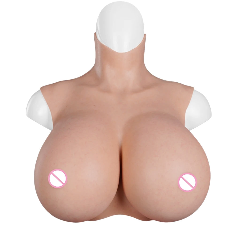 8th Generation S And Z cup Realistic Silicone Breast Forms Super Big  For Transgender Breast Plate With Bloodshot Design