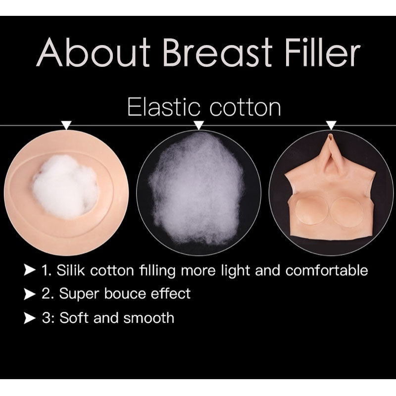 6th No-oil Silicone Prosthetic Breast For Drag Queen Crossdresser Male To Female cosplay