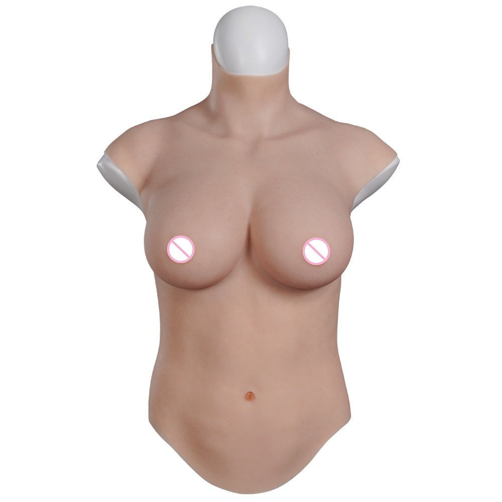 7th Half Bodysuit Realistic Silicone Breast