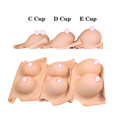 7th Half Bodysuit Realistic Silicone Breast