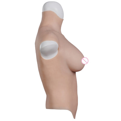 7th Half Bodysuit Realistic Silicone Breast