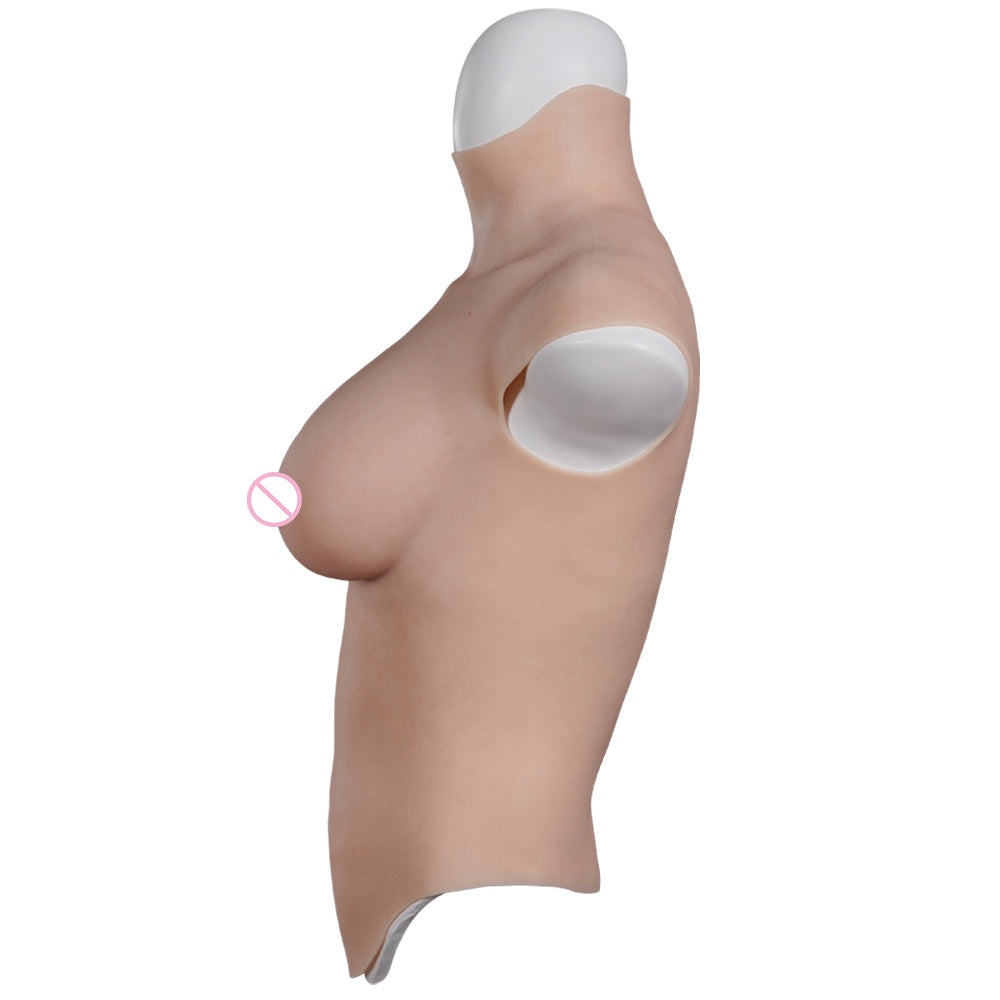 7th Half Bodysuit Realistic Silicone Breast