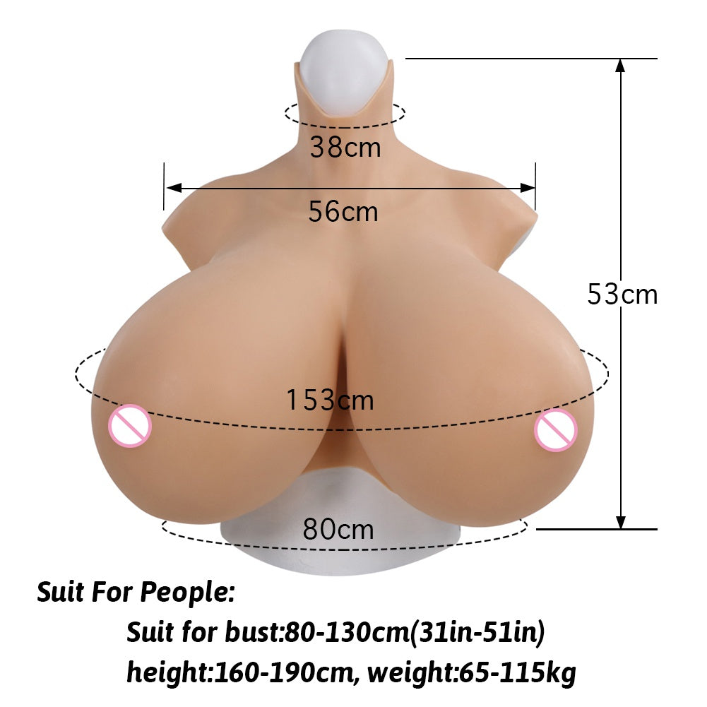 8th No-oil Huge Boobs Silicone Prosthetic Breast（Z Cup）