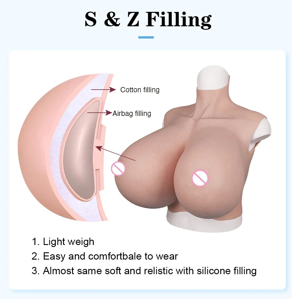 8th New Upgraded Top Quality Realistic Fake chest Tits Enhancer Silicone Breast Forms With Bloodshot Design