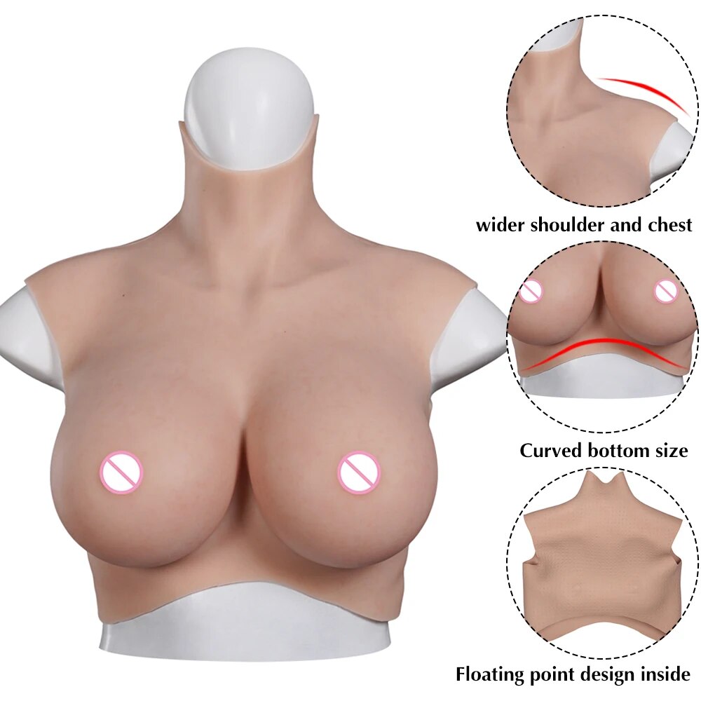 8th New Upgraded Top Quality Realistic Fake chest Tits Enhancer Silicone Breast Forms With Bloodshot Design