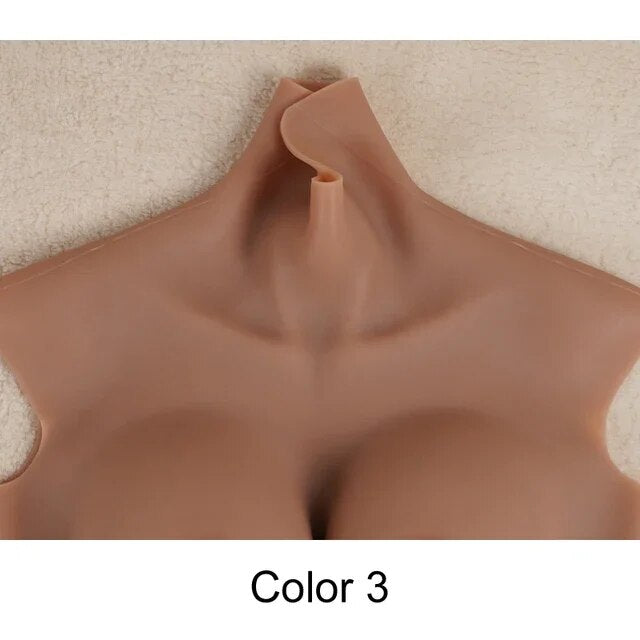 4th Half Bodysuit Realistic Silicone Breast