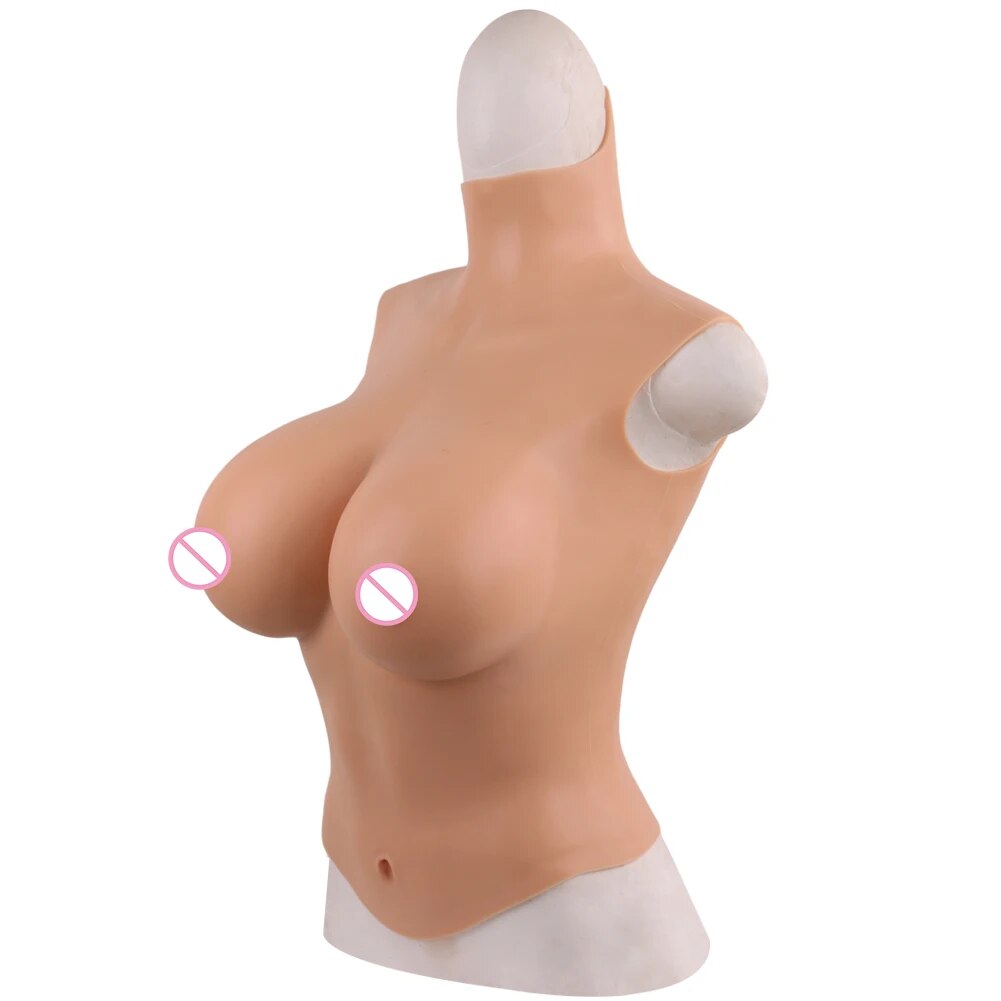 4th Half Bodysuit Realistic Silicone Breast