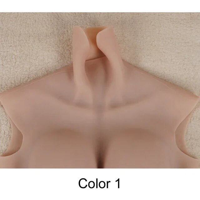 4th Half Bodysuit Realistic Silicone Breast