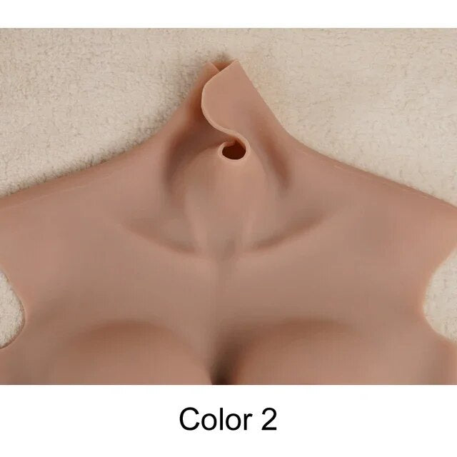 4th Half Bodysuit Realistic Silicone Breast