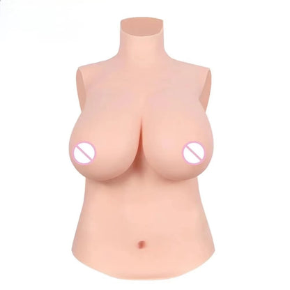 4th Half Bodysuit Realistic Silicone Breast