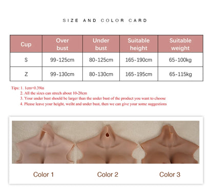 8th Generation S And Z cup Realistic Silicone Breast Forms Super Big  For Transgender Breast Plate With Bloodshot Design